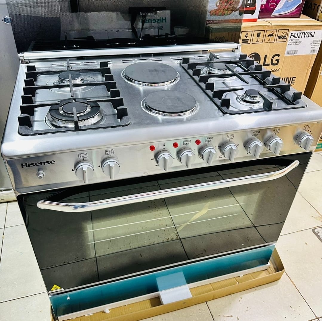 Hisense 90x60cm Cooker 4 Gas + 2 Electric Plates